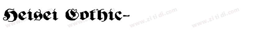 Heisei Gothic字体转换